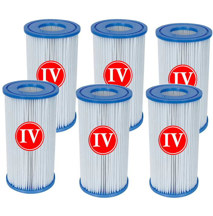 6 x Bestway Filter Cartridge IV 58095 for 2500gph Swimming Pool Pump