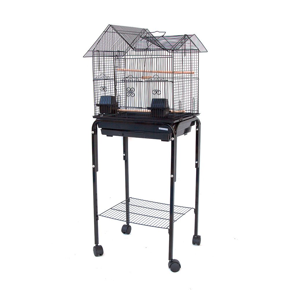 House Top Bird Cage with Stand for Canary Cockatiel Parakeet Lovebird Finch Flyline