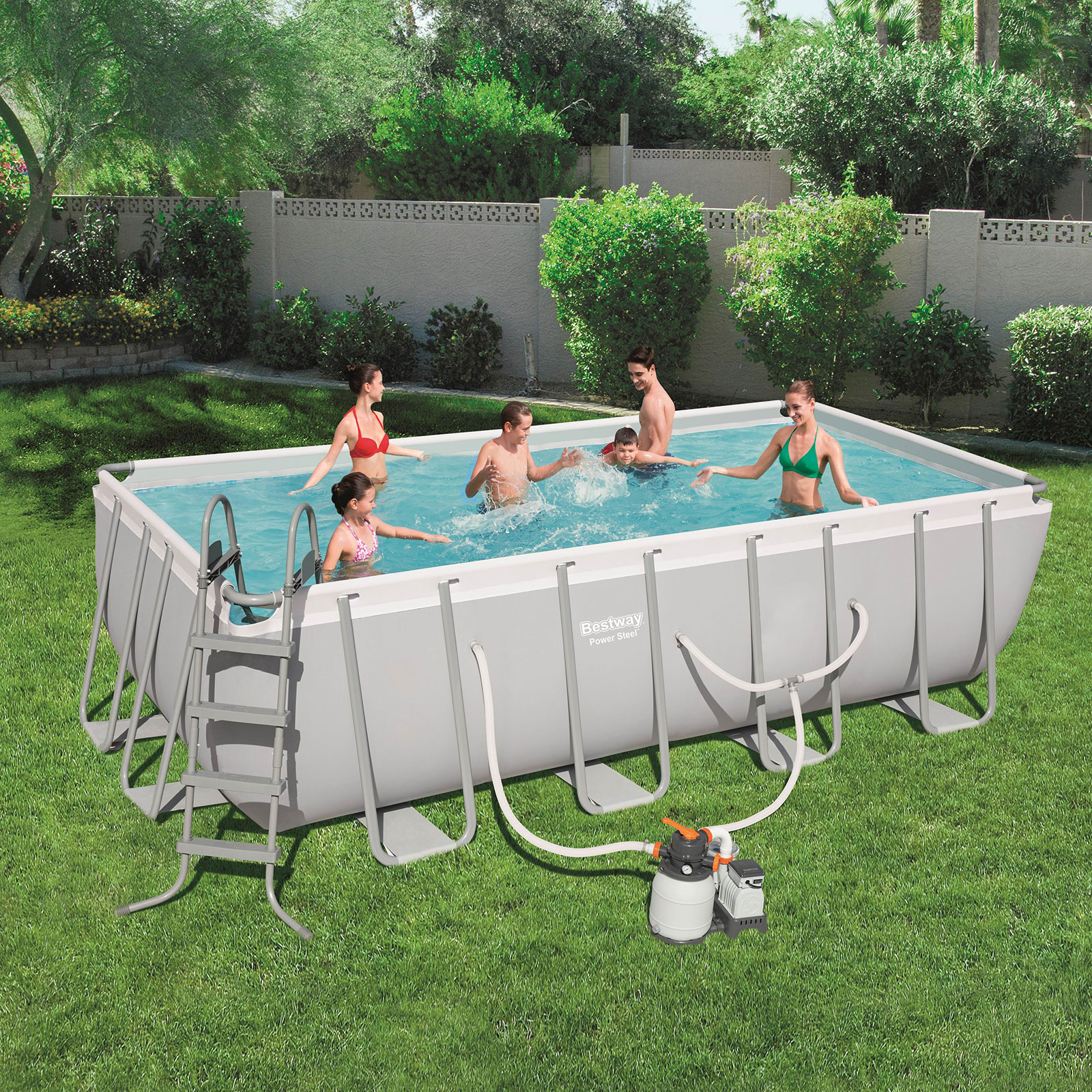 Bestway 56673 Swimming Pool with Sand Filter Pump 488x244x122cm 16ft 6942138954449 eBay