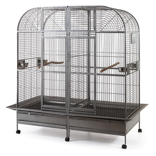 Seny Double Cage with center divider for Bird Parrot Aviary